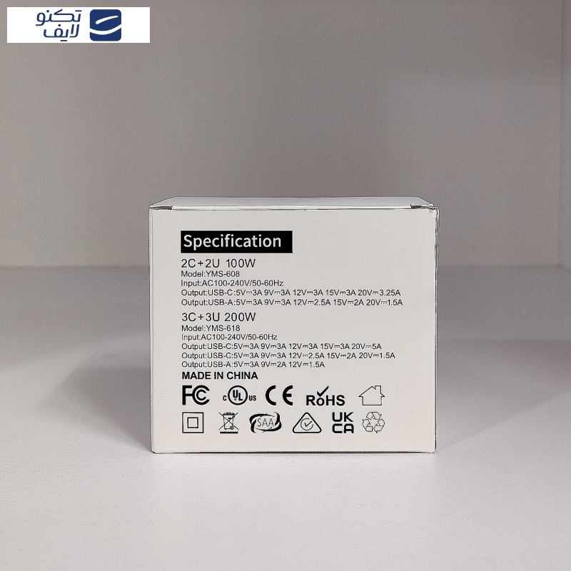 شارژر رومیزی 200 وات 6 پورت مدل YMS-608 شارژر رومیزی 200 وات 6 پورت مدل YMS-608