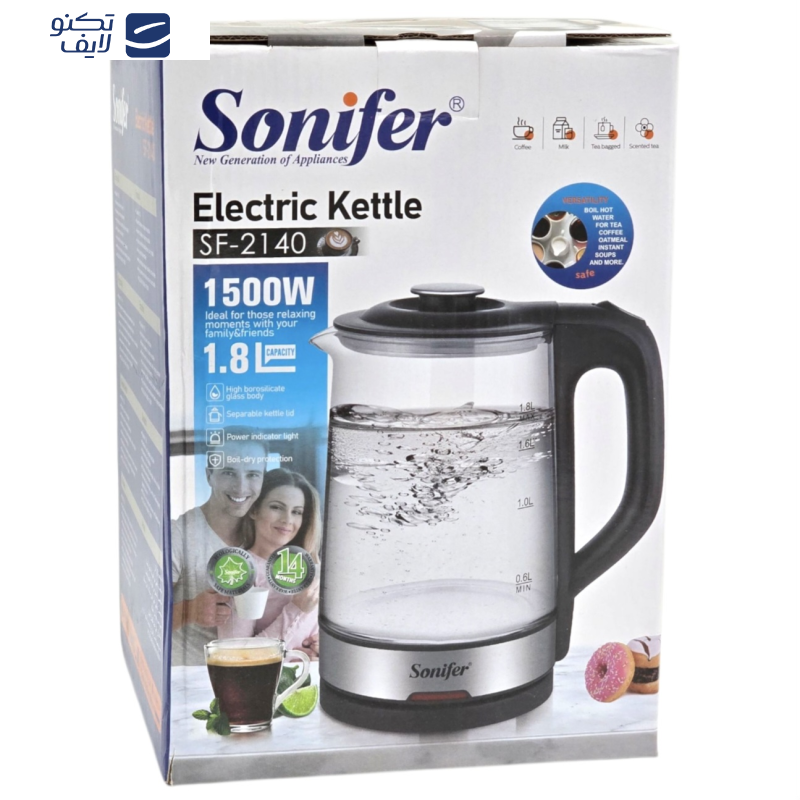 کتری برقی سونیفر مدل SF-2140 گنجایش 1.8 لیتر کتری برقی سونیفر مدل SF-2140 گنجایش 1.8 لیتر