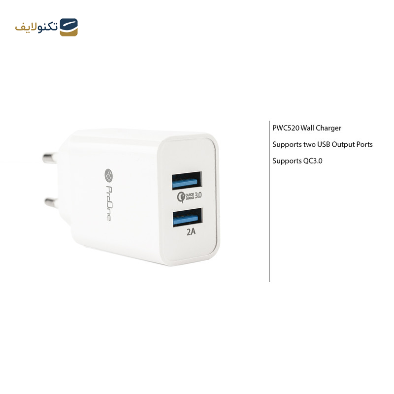 شارژر دیواری پرووان مدل PWC520 به همراه کابل تبدیل microusb