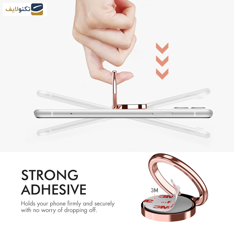 حلقه نگهدارنده گوشی موبایل آها استایل مدل ST12-Pink