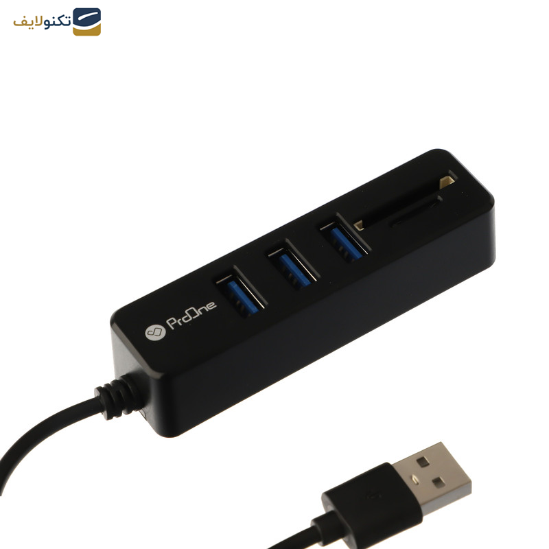 هاب 3 پورت USB و رم ریدر پرووان مدل PHU585