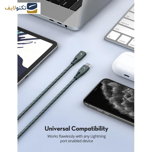 کابل تبدیل USB-C به لایتنینگ راوپاور مدل RP-CB1017 طول 1.2 متر کابل تبدیل USB-C به لایتنینگ راوپاور مدل RP-CB1017 طول 1.2 متر