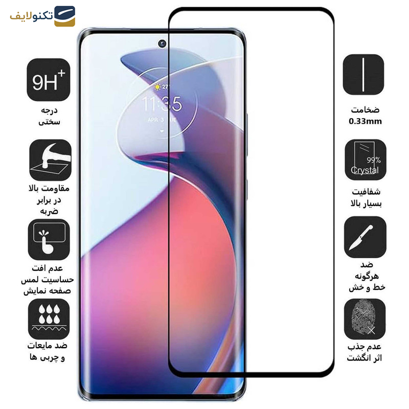 محافظ صفحه نمایش بوف مدل Full-Glue-G مناسب برای گوشی موبایل موتورولا Edge 30 Fusion محافظ صفحه نمایش بوف مدل Full-Glue-G مناسب برای گوشی موبایل موتورولا Edge 30 Fusion
