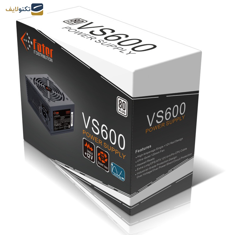 منبع تغذیه کامپیوتر فاطر مدل VS600 منبع تغذیه کامپیوتر فاطر مدل VS600