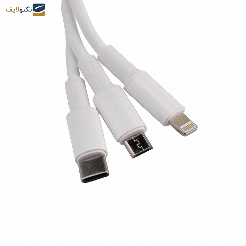 کابل تبدیل USB / USB-C به لایتنینگ/microUSB/USB-C لنیز مدل LC945 طول 1.2 متر کابل تبدیل USB / USB-C به لایتنینگ/microUSB/USB-C لنیز مدل LC945 طول 1.2 متر