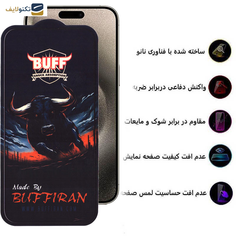 محافظ صفحه نمایش بوف مدل BullRun Crystal Pro-G مناسب برای گوشی موبایل اپل iPhone 15 Pro Max محافظ صفحه نمایش بوف مدل BullRun Crystal Pro-G مناسب برای گوشی موبایل اپل iPhone 15 Pro Max