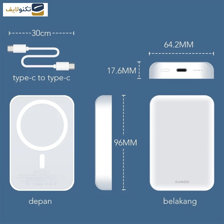پاور بانک ژاند مدل XDCH-047 ظرفیت 10000 میلی آمپر ساعت پاور بانک ژاند مدل XDCH-047 ظرفیت 10000 میلی آمپر ساعت