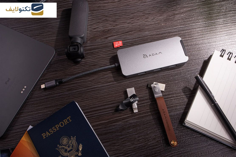 هاب ۸ پورت USB-C آدام المنتس مدل CASA A08