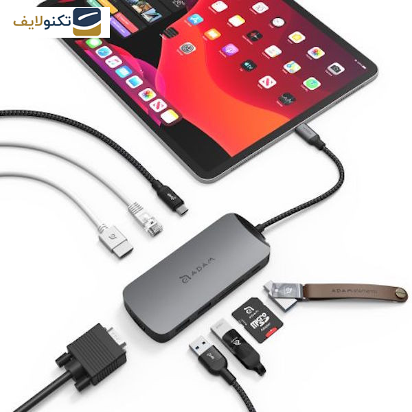 هاب 10 پورت USB-C آدام المنتس مدل CASA Hub X