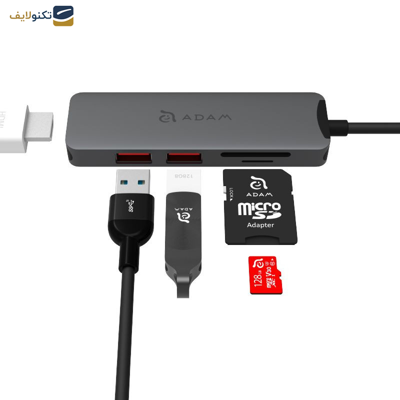  هاب 5 پورت USB-C آدام المنتس مدل CASA Hub A05