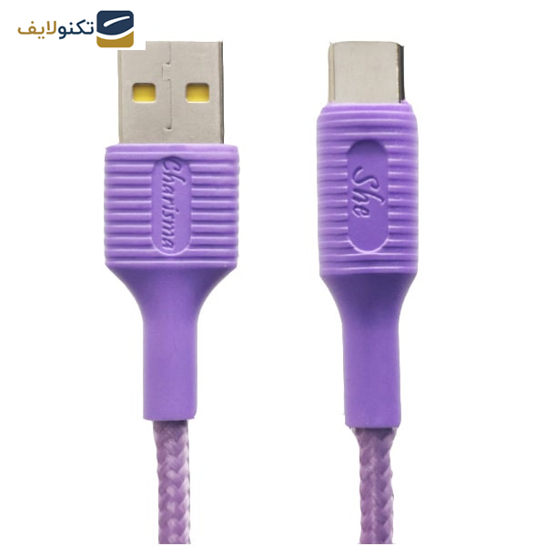 کابل تبدیل USB به USB-C شی کاریزما مدل صبا طول 1.2 متر