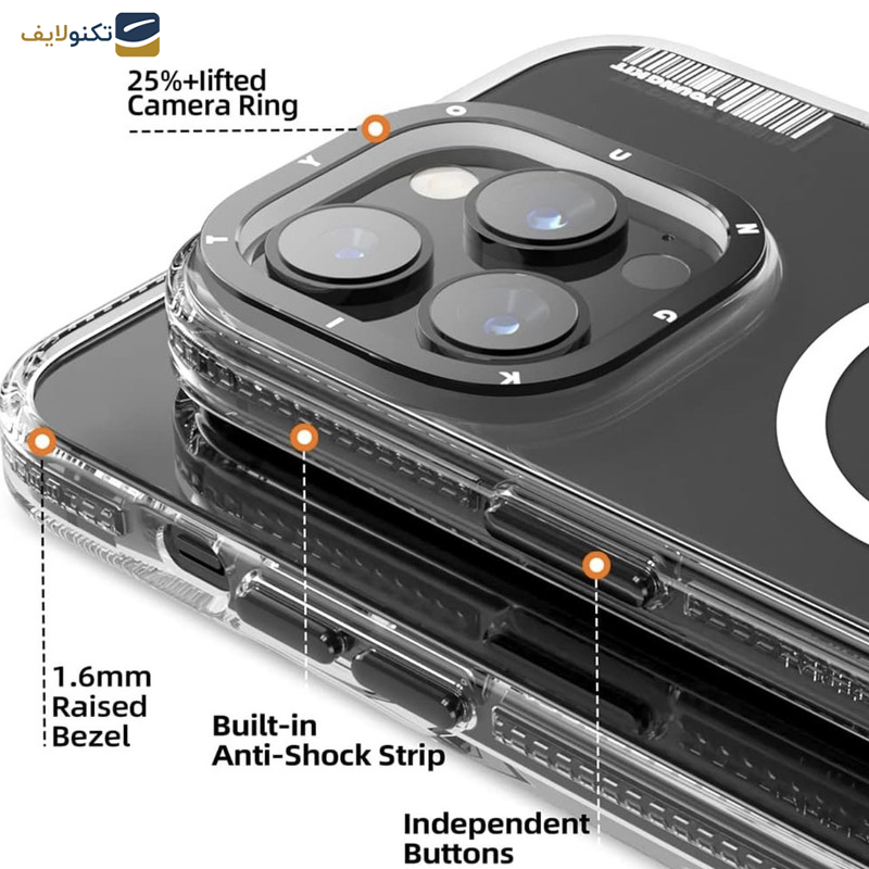 کاور یانگ کیت مدل مشکی Clear magsafe مناسب برای گوشی موبایل اپل iphone 13promax