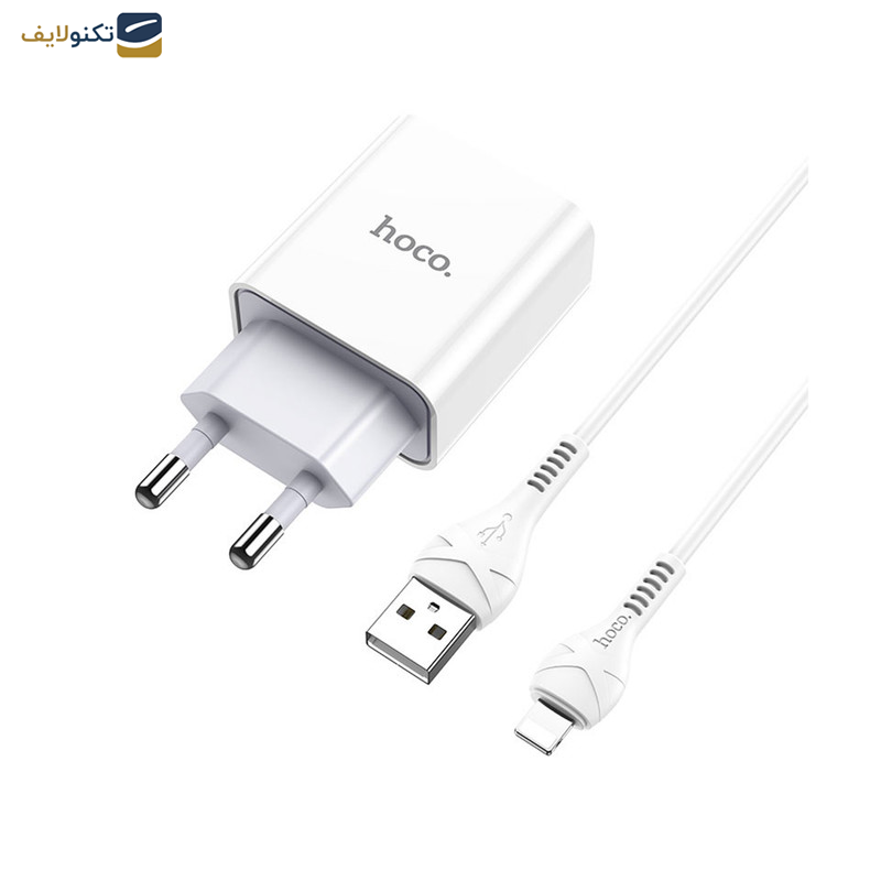 شارژر دیواری 10 وات هوکو مدل C81A به همراه کابل تبدیل لایتنینگ شارژر دیواری 10 وات هوکو مدل C81A به همراه کابل تبدیل لایتنینگ