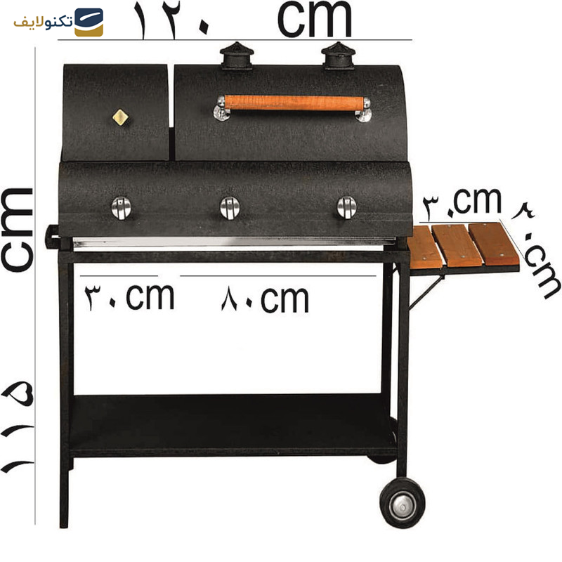 باربیکیو مدل گازی زغالی کد 120 باربیکیو مدل گازی زغالی کد 120
