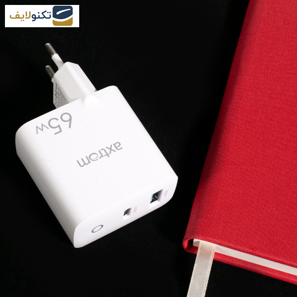 شارژر دیواری 65 وات اکستروم مدل AWC65WPQ-W شارژر دیواری 65 وات اکستروم مدل AWC65WPQ-W