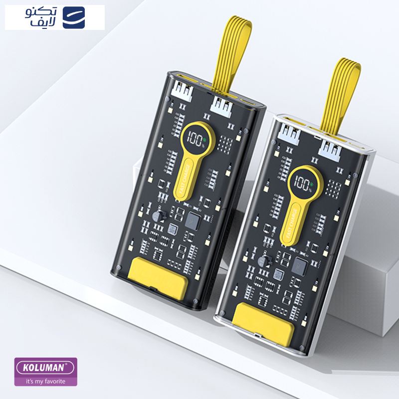 پاوربانک کلومن مدل KP-031 22.5W ظرفیت 20000 میلی آمپر ساعت پاوربانک کلومن مدل KP-031 22.5W ظرفیت 20000 میلی آمپر ساعت