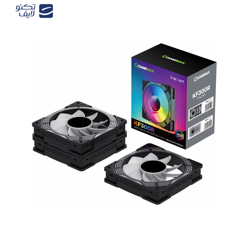فن کیس گیم مکس مدل KF300R BK فن کیس گیم مکس مدل KF300R BK