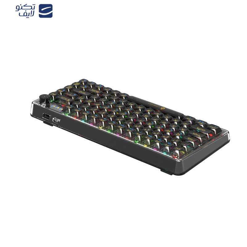 کیبورد بی سیم گیمینگ لاجی کی مدل K450BB، سوییچ مکانیکال شفاف، Tenkeyless، نورپردازی RGB کیبورد بی سیم گیمینگ لاجی کی مدل K450BB، سوییچ مکانیکال شفاف، Tenkeyless، نورپردازی RGB