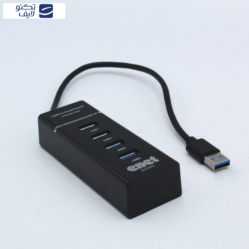 هاب چهار پورت USB 3.0 ای نت مدل En-HT24D03 هاب چهار پورت USB 3.0 ای نت مدل En-HT24D03