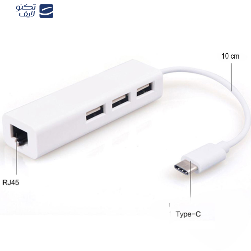 هاب 4 پورت USB-C ای نت مدل en-tcl3 هاب 4 پورت USB-C ای نت مدل en-tcl3