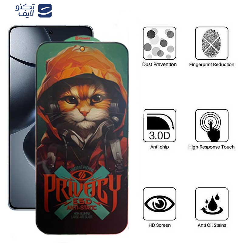 محافظ صفحه نمایش حریم شخصی اپیکوی مدل Privacy Hoodie Cat مناسب برای گوشی موبایل شیائومی 14T Pro / 14T / X6 Pro /Redmi K70 Ultra محافظ صفحه نمایش حریم شخصی اپیکوی مدل Privacy Hoodie Cat مناسب برای گوشی موبایل شیائومی 14T Pro / 14T / X6 Pro /Redmi K70 Ultra