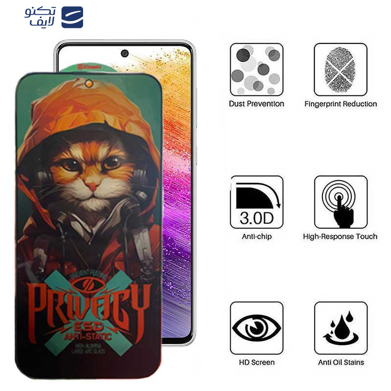 محافظ صفحه نمایش حریم شخصی اپیکوی مدل Privacy Hoodie Cat مناسب برای گوشی موبایل سامسونگ Galaxy A73 5G/A72/A71/M54/M53/M52 5G/M51 محافظ صفحه نمایش حریم شخصی اپیکوی مدل Privacy Hoodie Cat مناسب برای گوشی موبایل سامسونگ Galaxy A73 5G/A72/A71/M54/M53/M52 5G/M51