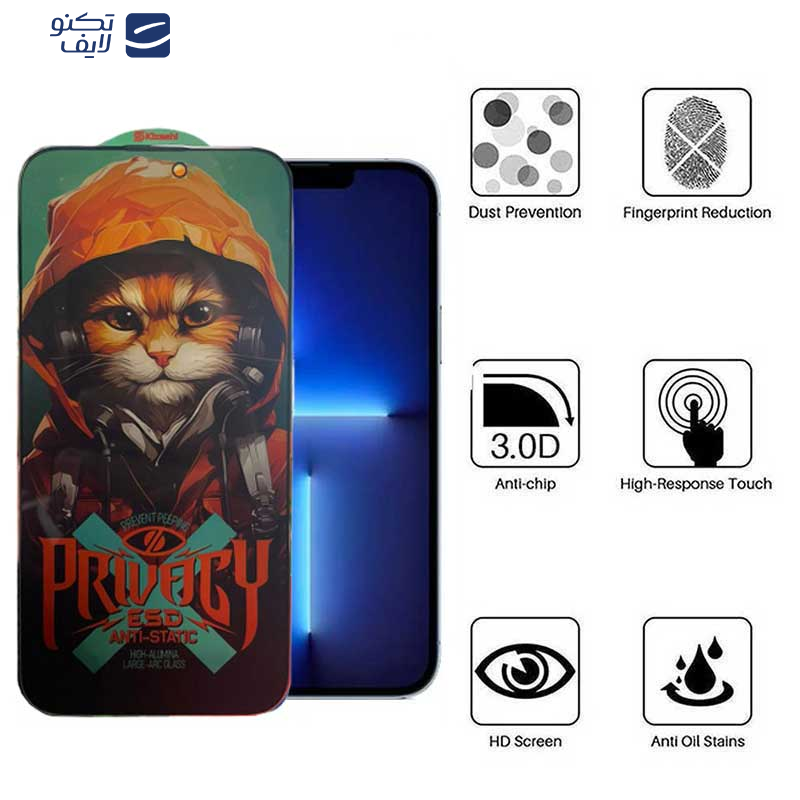 محافظ صفحه نمایش حریم شخصی اپیکوی مدل Privacy Hoodie Cat مناسب برای گوشی موبایل اپل iPhone 13 Pro Max /14 plus محافظ صفحه نمایش حریم شخصی اپیکوی مدل Privacy Hoodie Cat مناسب برای گوشی موبایل اپل iPhone 13 Pro Max /14 plus