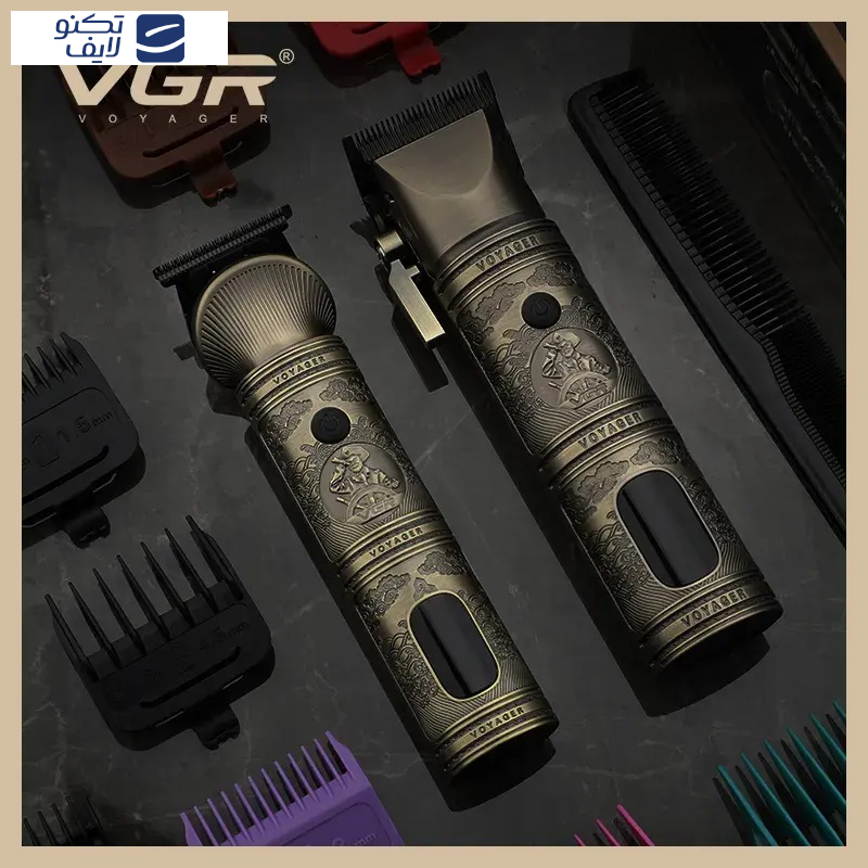 ماشین اصلاح موی سر و صورت وی جی ار مدل V-670 مجموعه 2 عددی ماشین اصلاح موی سر و صورت وی جی ار مدل V-670 مجموعه 2 عددی