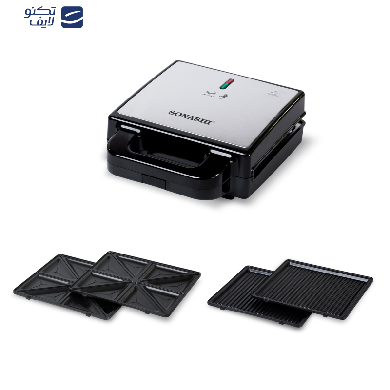 ساندویچ ساز و گریل سوناشی مدل 2 کاره SSM-882