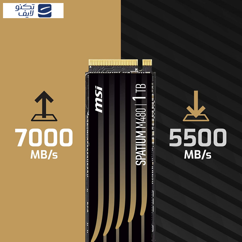 اس اس دی اینترنال ام اس آی مدل SPATIUM M480 PCIe 4.0 NVMe M.2 ظرفیت یک ترابایت اس اس دی اینترنال ام اس آی مدل SPATIUM M480 PCIe 4.0 NVMe M.2 ظرفیت یک ترابایت