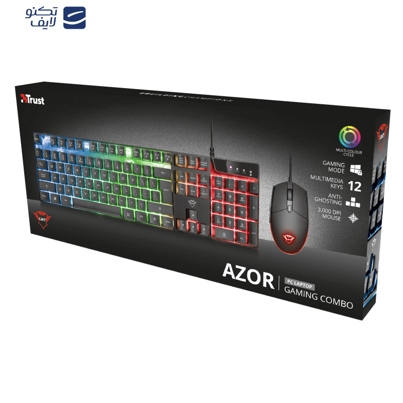کیبورد و ماوس مخصوص بازی تراست مدل GXT 838 Azor کیبورد و ماوس مخصوص بازی تراست مدل GXT 838 Azor