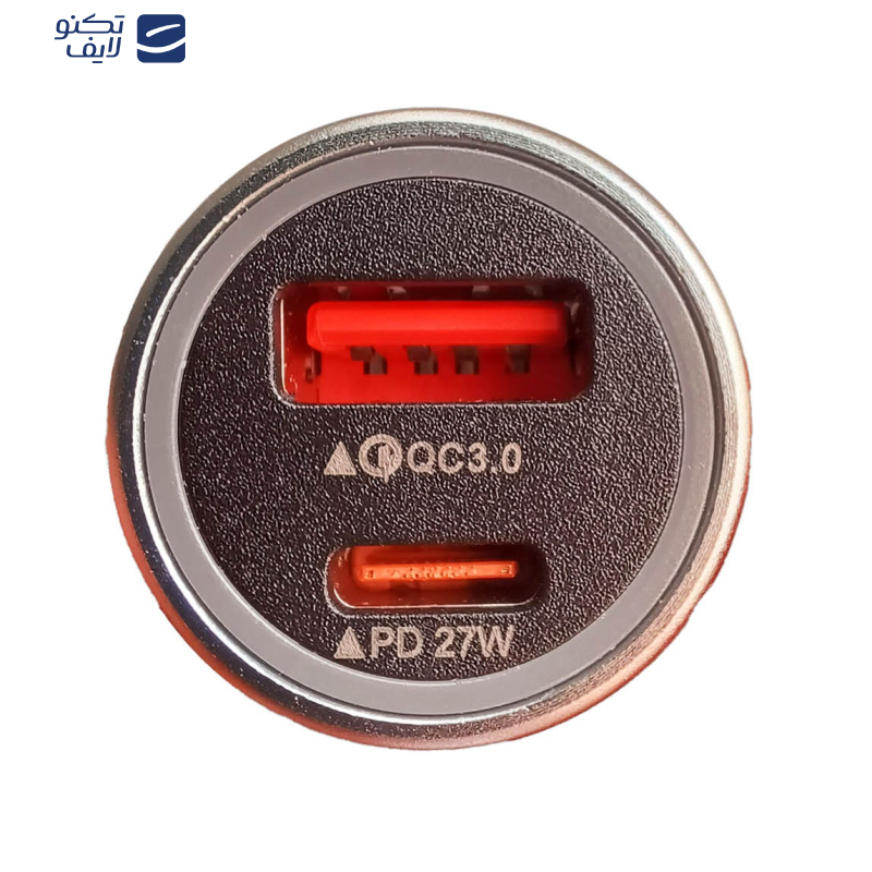 شارژر فندکی 48 وات یو ای ام مدل ucc03p به همراه کابل USB-C