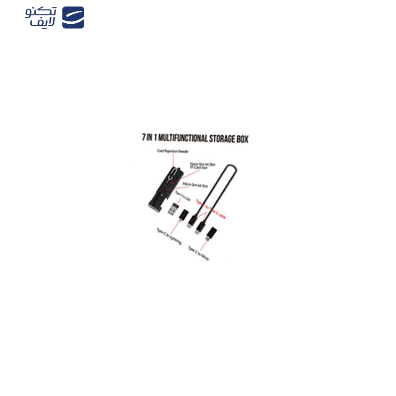 کابل تبدیل USB-C/USB به لایتنینگ/USB-C/MicroUSB بیوا مدل C-17 طول 0.28 متر