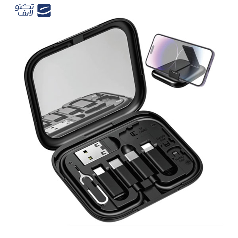 کابل تبدیل USB-C/USB به لایتنینگ/USB-C/MicroUSB بیوا مدل C-18 طول 0.28 متر کابل تبدیل USB-C/USB به لایتنینگ/USB-C/MicroUSB بیوا مدل C-18 طول 0.28 متر