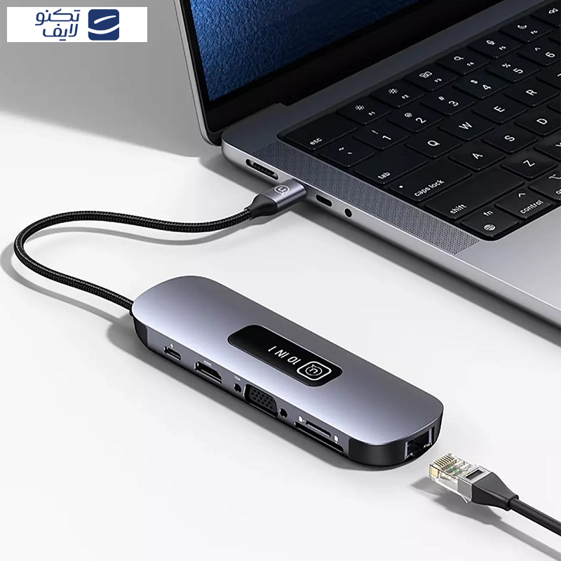 هاب 8 پورت USB-C یوسمز مدل SJ643 هاب 8 پورت USB-C یوسمز مدل SJ643