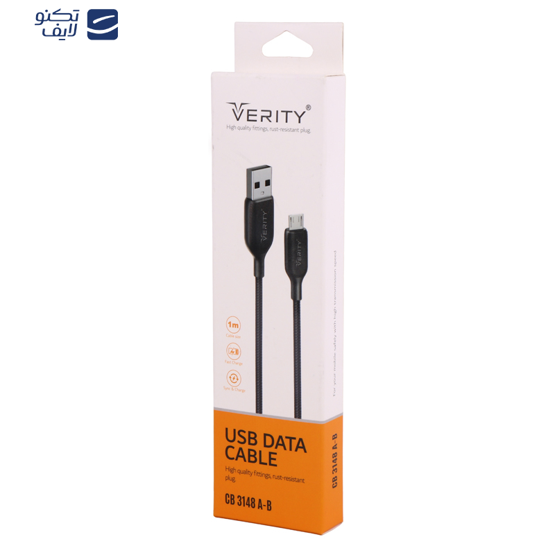 کابل تبدیل USB به microUSB وریتی مدل CB3148A طول 1 متر کابل تبدیل USB به microUSB وریتی مدل CB3148A طول 1 متر