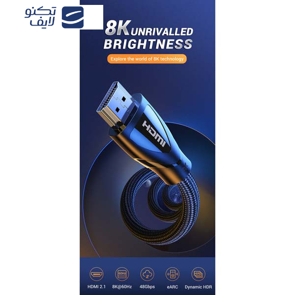 کابل 2.1 HDMI یوگرین مدل 80402-HD140 طول 1.5 متر کابل 2.1 HDMI یوگرین مدل 80402-HD140 طول 1.5 متر