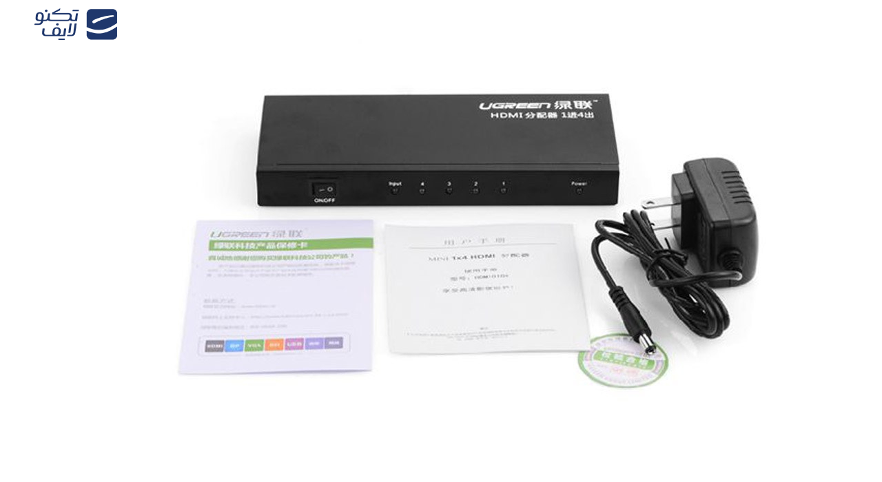 اسپلیتر 1 به 4 HDMI یوگرین مدل 40202 اسپلیتر 1 به 4 HDMI یوگرین مدل 40202
