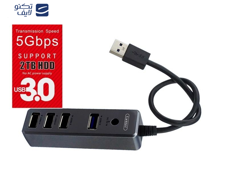 هاب 4 پورت USB 3.0 ارلدام مدل ET-HUB07 هاب 4 پورت USB 3.0 ارلدام مدل ET-HUB07