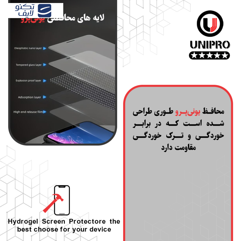 محافظ صفحه نمایش شفاف یونی پرو مدل Star 5 مناسب برای گوشی موبایل وان پلاس 12 محافظ صفحه نمایش شفاف یونی پرو مدل Star 5 مناسب برای گوشی موبایل وان پلاس 12