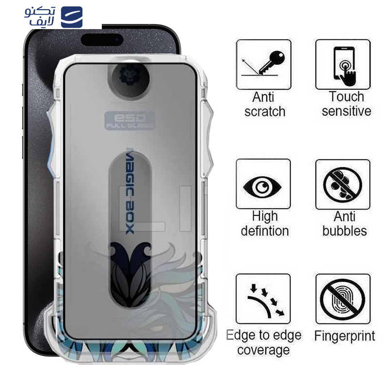 محافظ صفحه نمایش حریم شخصی اپیکوی مدل Lion Privacy Easy Install مناسب برای گوشی موبایل اپل iPhone 15 Pro به همراه کیت نصب محافظ صفحه نمایش حریم شخصی اپیکوی مدل Lion Privacy Easy Install مناسب برای گوشی موبایل اپل iPhone 15 Pro به همراه کیت نصب