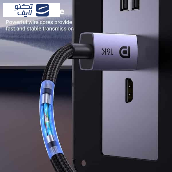 کابل DisplayPort 2.1 Male یوگرین مدل DP118-15384 طول 2 متر کابل DisplayPort 2.1 Male یوگرین مدل DP118-15384 طول 2 متر