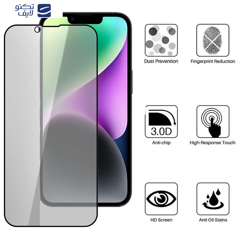 gallery-محافظ صفحه نمایش حریم شخصی گوشی اپل iPhone 16e 14 13 Pro 13 بوف مدل 5D Privacy copy.png gallery-محافظ صفحه نمایش حریم شخصی گوشی اپل iPhone 16e 14 13 Pro 13 بوف مدل 5D Privacy copy.png