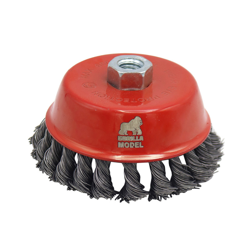 فرچه سیمی کاسه ای بافته مدل گوریلا کد YP-BAFTEH-125MM فرچه سیمی کاسه ای بافته مدل گوریلا کد YP-BAFTEH-125MM