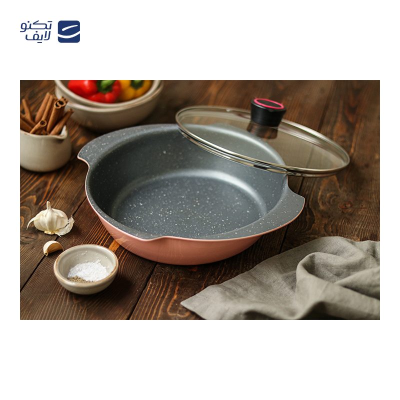 تابه دودسته تکنو مدل پروانه سایز 28 تابه دودسته تکنو مدل پروانه سایز 28