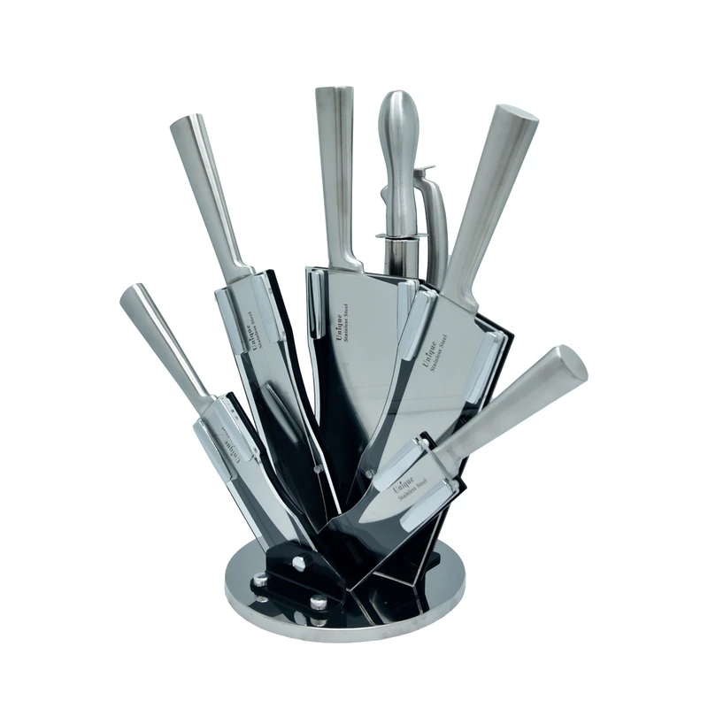 سرویس چاقو آشپزخانه یونیک 8 پارچه استیل کد 5522-E