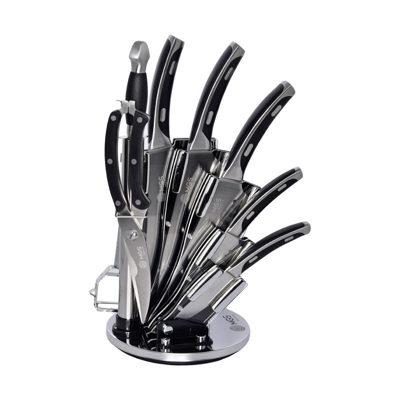 سرویس چاقو آشپزخانه 9 پارچه ام جی اس کد A8D
