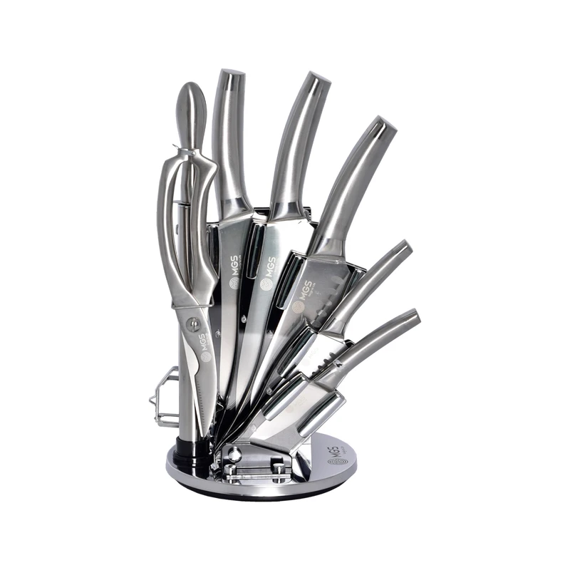 سرویس چاقو آشپزخانه 9 پارچه ام جی اس کد A1D