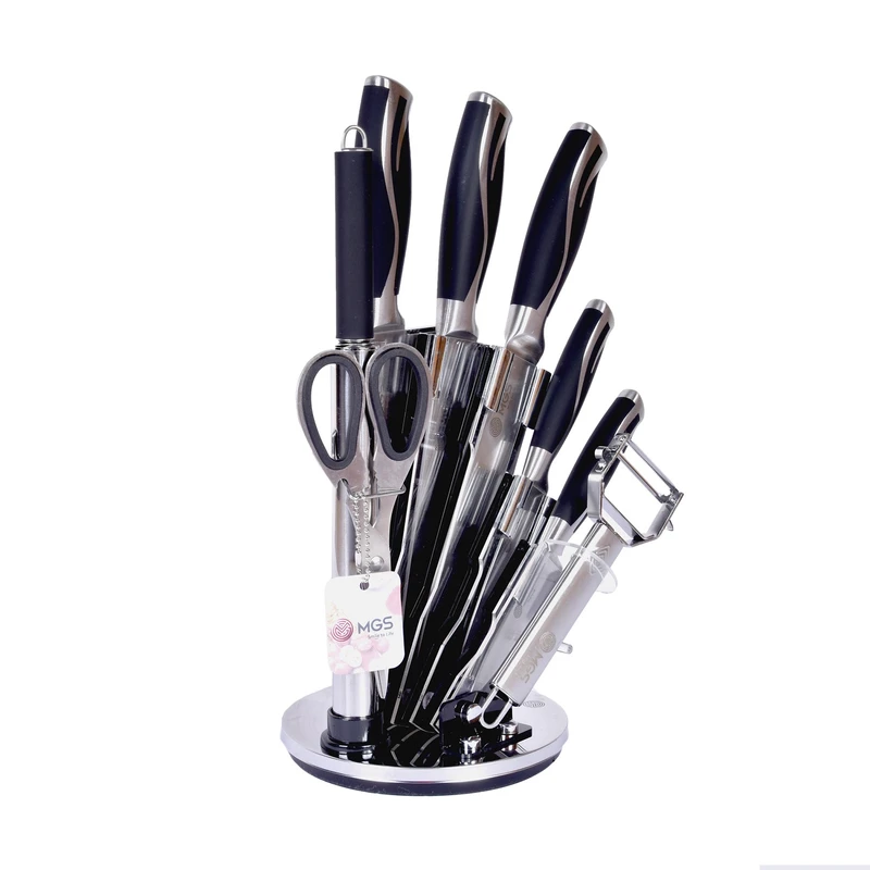 سرویس چاقو اشپزخانه 9 پارچه ام جی اس مدل KS9014B