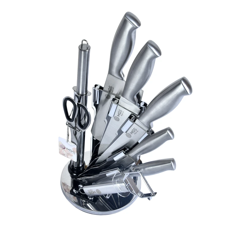 سرویس چاقو آشپزخانه 9 پارچه ام جی اس مدل KS-9012